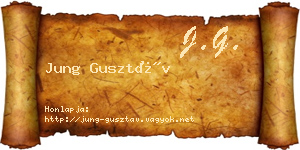 Jung Gusztáv névjegykártya