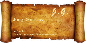 Jung Gusztáv névjegykártya